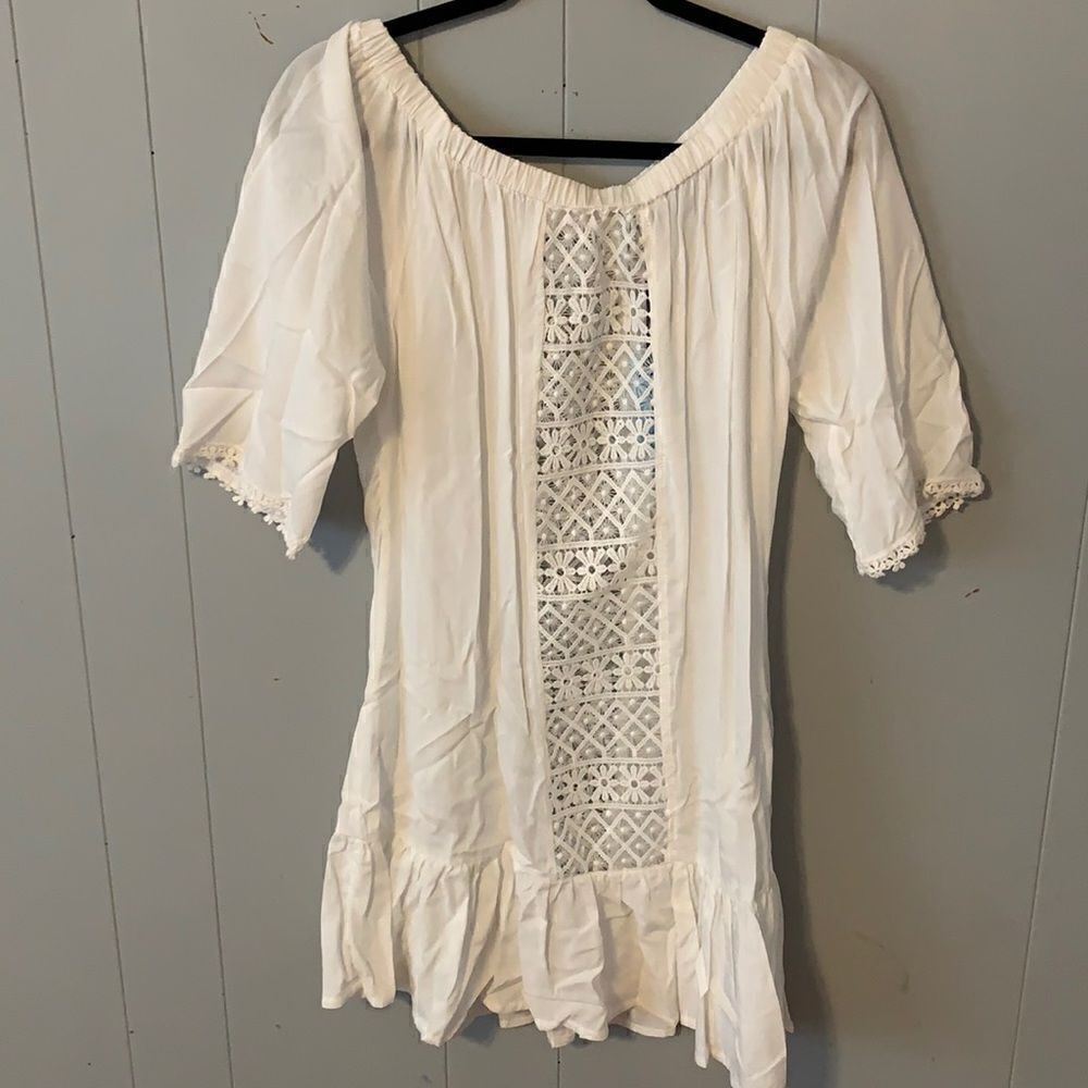 NWT Solitaire Swim White Cover Up Size Large